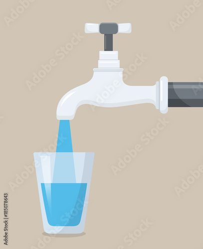 Leitungswasser Flat Design Icon
