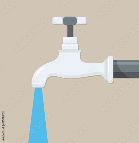 Leitungswasser Flat Design Icon
