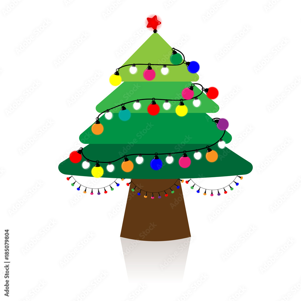 christmas tree with christmas lights christmas tree with christmas lights