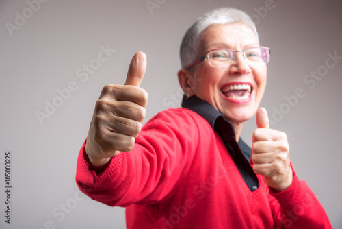 Photography Senior lady approves