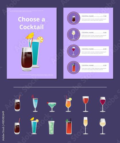 Choose a Cocktail Menu Bar Layout Alcohol Beverage