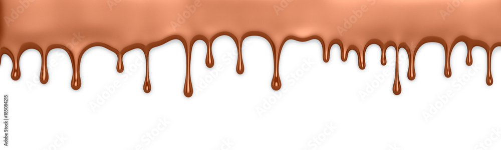Caramel flush on a white background. 3D illustration Caramel flush on a white background. 3D illustration