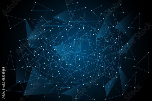 future connection low poly background vector and illustration 