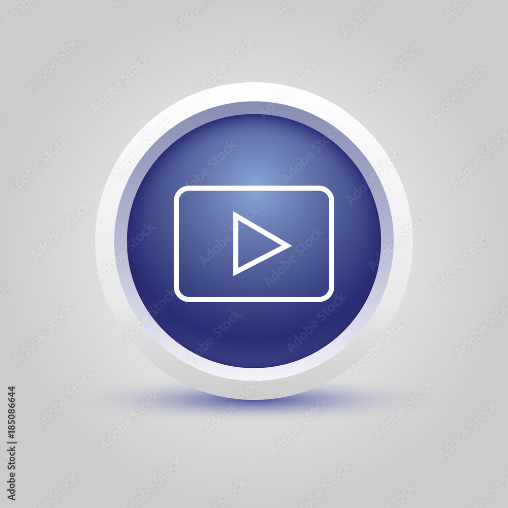 video play vector thin line icon video play vector thin line icon