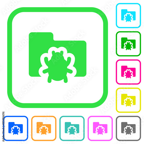 Bug folder vivid colored flat icons icons
