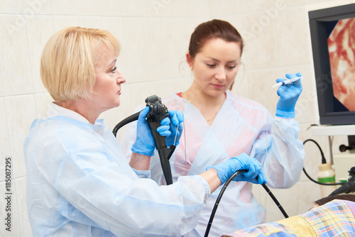Obraz na płótnie gastrointestinal fiberoptic endoscopy
