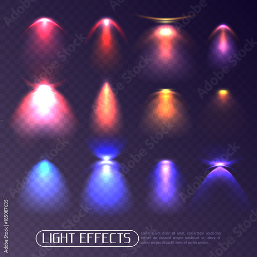 Colored Light Effects Transparent Set