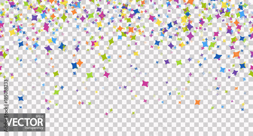 seamless confetti party background with vector transparency