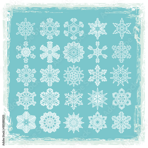 collection christmas snow flakes