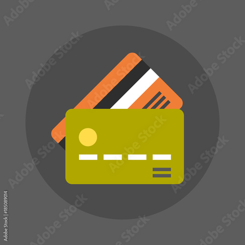 Credit Cards Icon Electronic Payment Concept Flat Vector Illustration