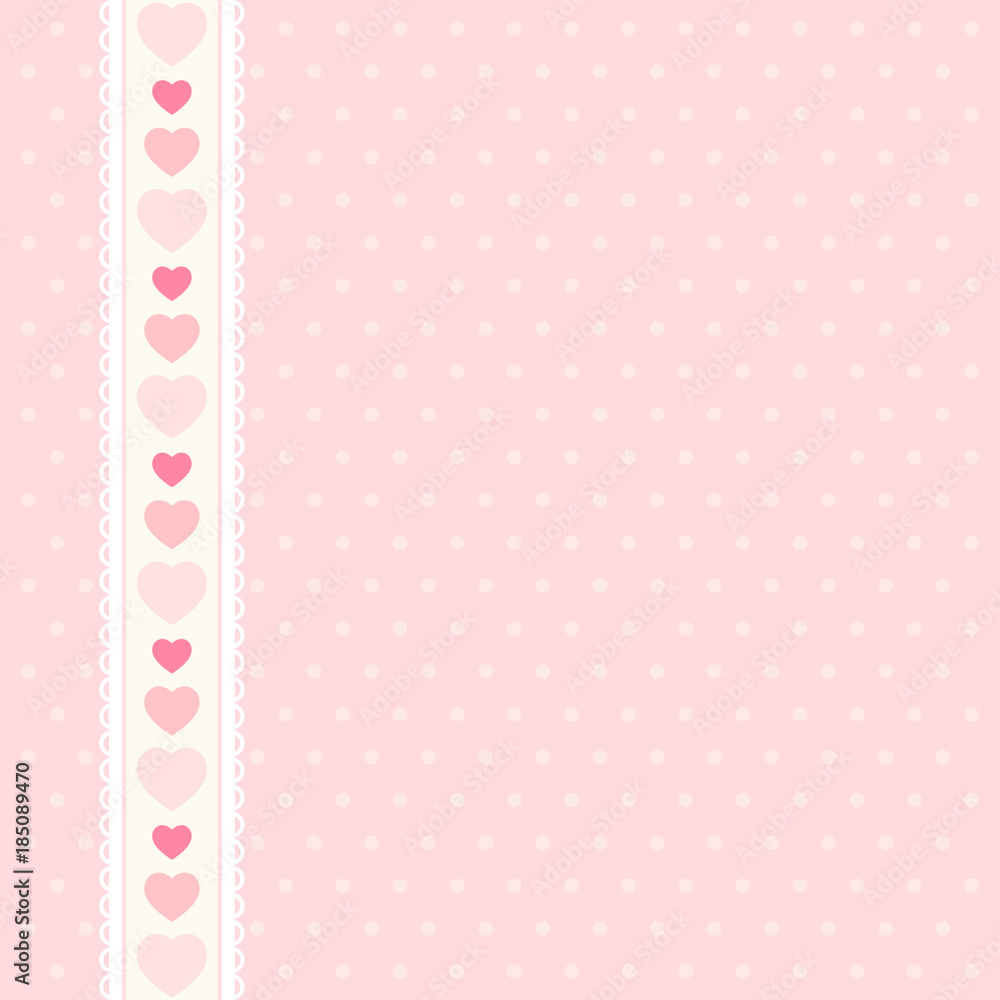 Cute primitive retro background with hearts Cute primitive retro background with hearts