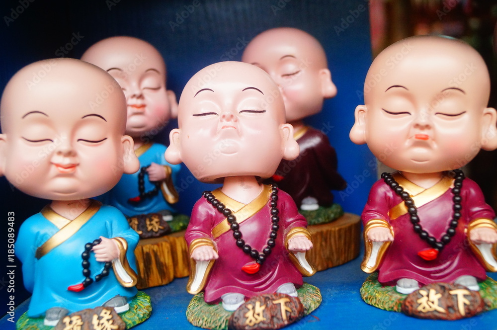 Fototapeta premium The small monk's sculptural landscape is very interesting