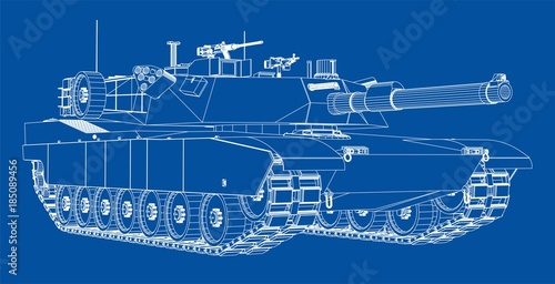 Blueprint of realistic tank