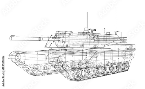 Blueprint of realistic tank