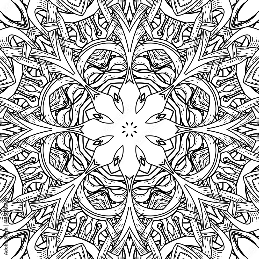 Fototapeta Vector seamless pattern in mandala style
