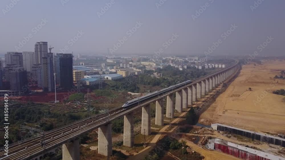 China's modern high rail railway track,
Rural scenery China's modern high rail railway track,
Rural scenery