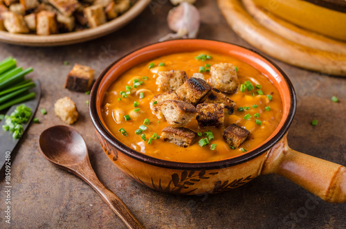 Goulash soup with croutons