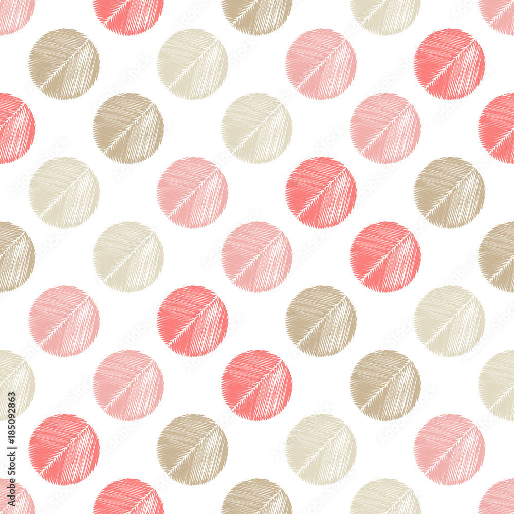 Polka dot seamless pattern. The colorful balls. Scribble texture. Тextile rapport. Polka dot seamless pattern. The colorful balls. Scribble texture. Тextile rapport.