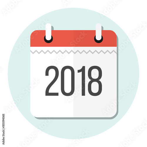 2018 Kalender Flat Design