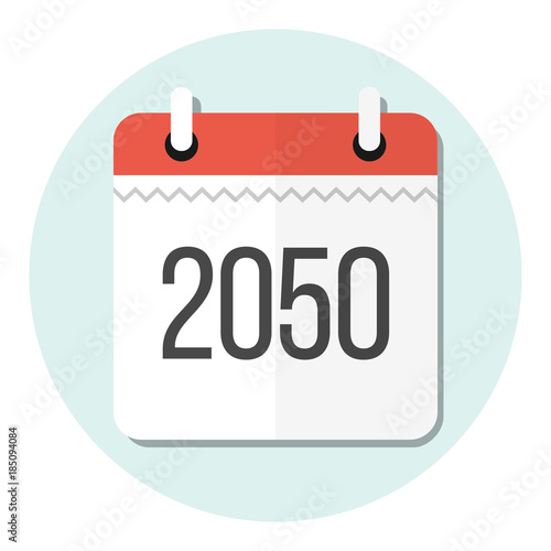 2050 Kalender Flat Design