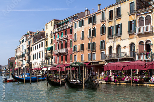 Palaces along the Grand Canal  Venice  Italy