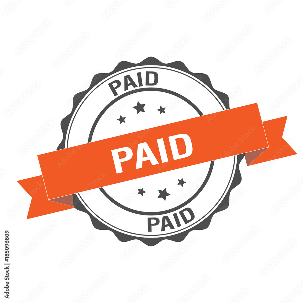 Obraz premium Paid stamp illustration