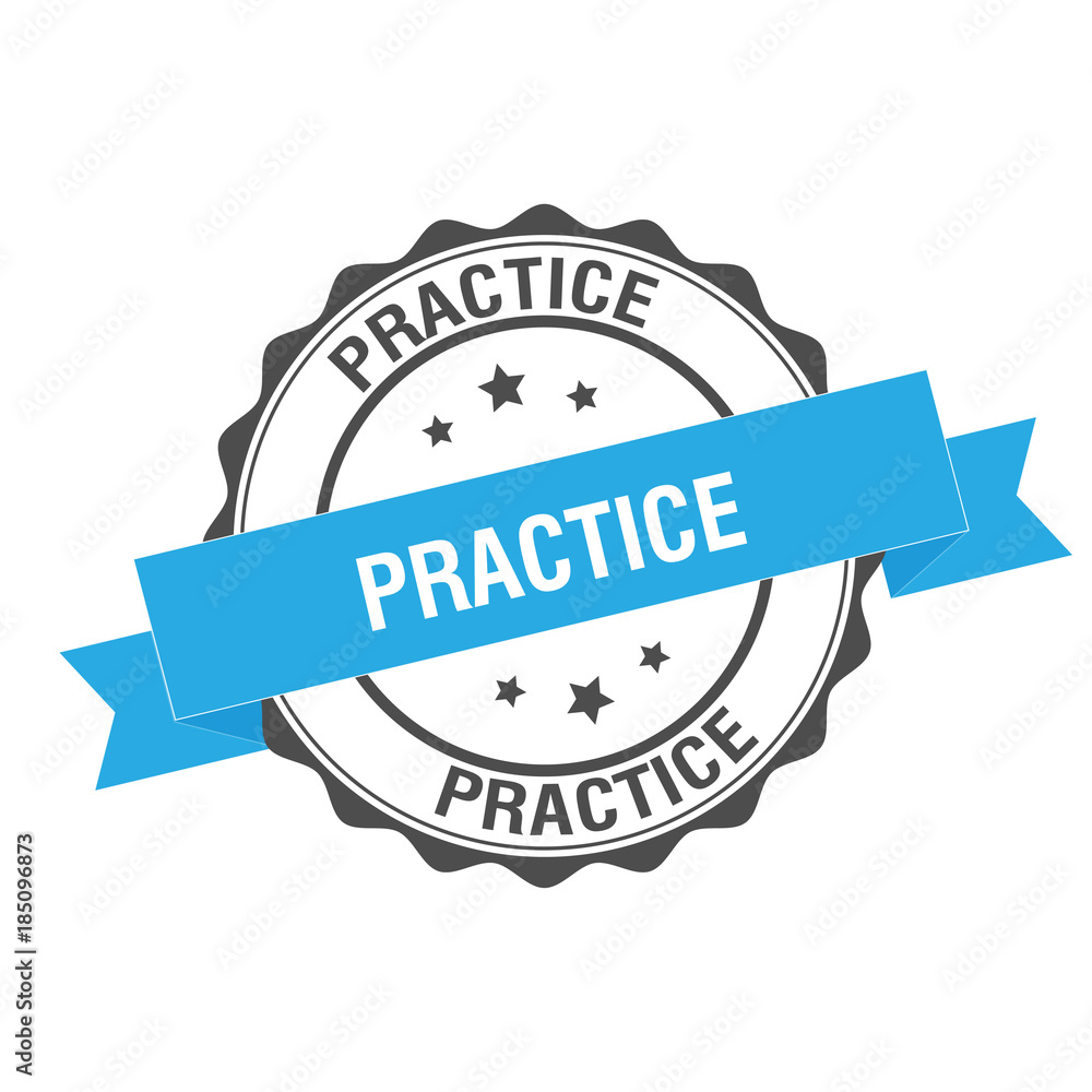 Obraz premium Practice stamp illustration