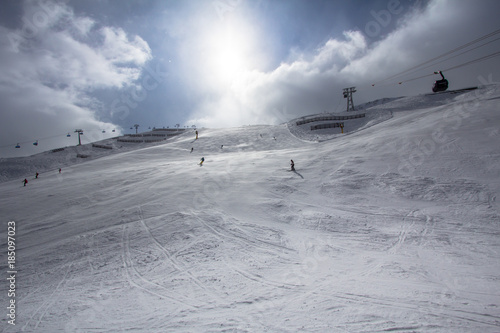 Beatifull slope in the Alps