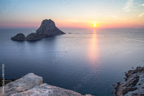Sunset on Es Vedra, Ibiza photo