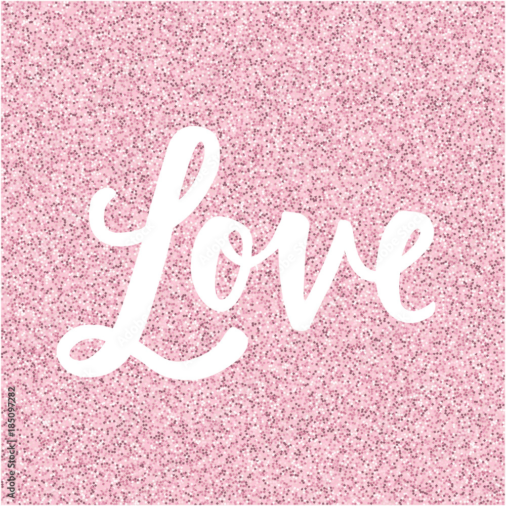 Glitter Words Love