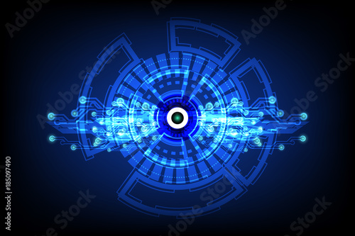 Wallpaper Mural abstract future circle technology concept background vector illustration Torontodigital.ca
