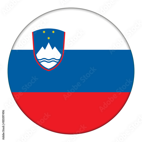Flag of Slovenia, icon. Realistic color. Abstract concept. Vector illustration on white background. Free Download Flag of Slovenia, icon. Realistic color. Abstract concept. Vector illustration on white background. - GFXLoad