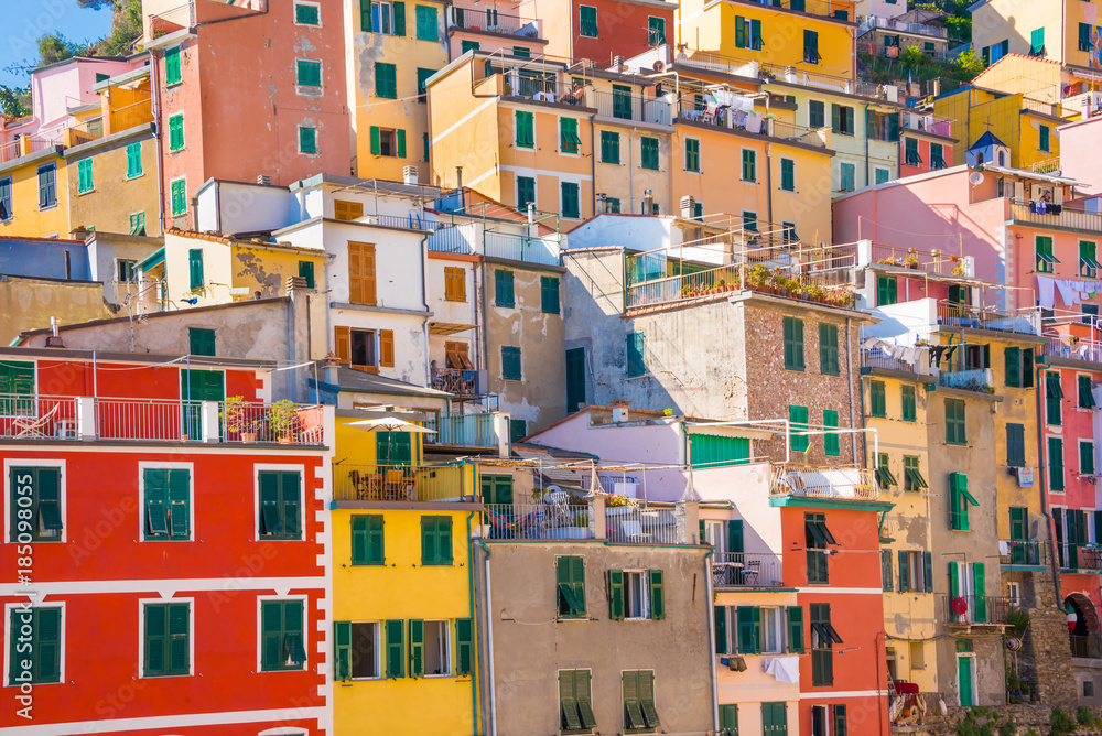 Riomaggiore village of Cinque Terre in Italy