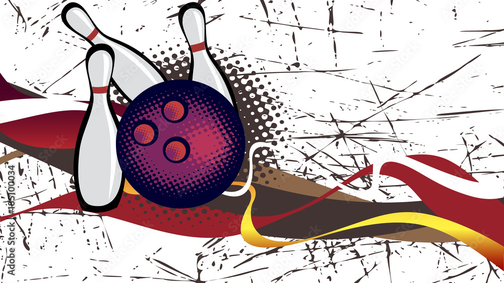 Obraz premium Abstract bowling motive