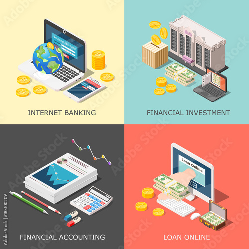 Financial Investment Design Concept
