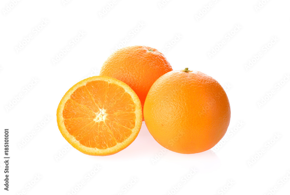 fresh orange on white background fresh orange on white background