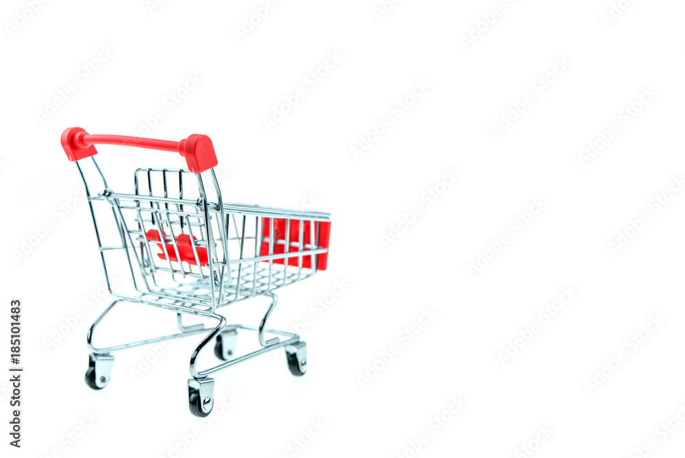 isolated shopping cart