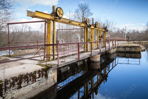 Dam bridge on the Oredezh River photo