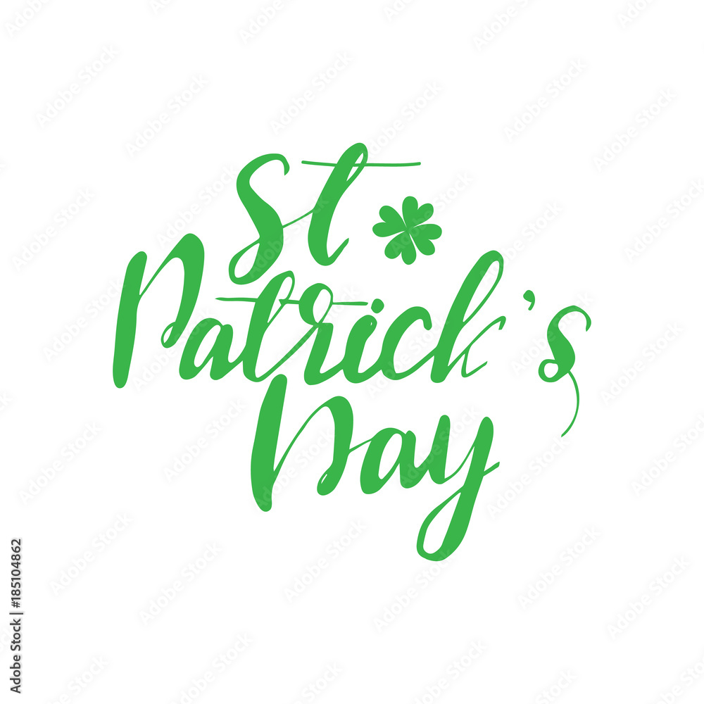 Plakat Lettering St. Patrick's Day. Vector illustration.