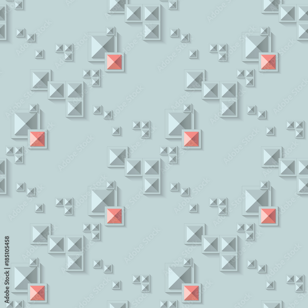 Abstract 3d illusion pattern. Geometry seamless vector illustration Abstract 3d illusion pattern. Geometry seamless vector illustration