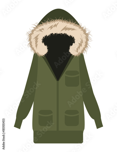 Parka Jacke Flat Design