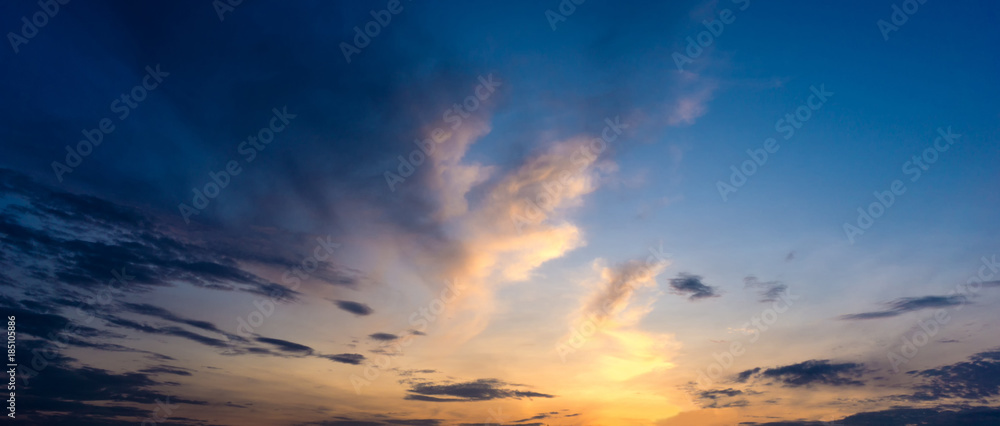 Panorama twilight morning sky and cloud Panorama twilight morning sky and cloud