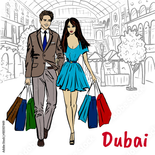 woman in shopping mall in Dubai