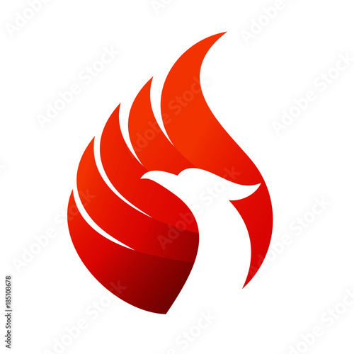 luxury circle phoenix logo template