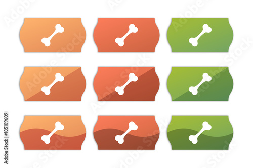 Sticker Set - Etikett Preisschild - Hundeknochen