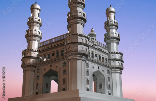 Hyderabad Charminar Monument 3D rendered image