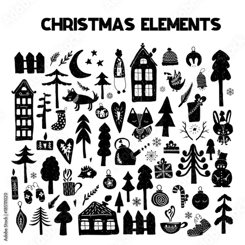 Christmas vector elements set