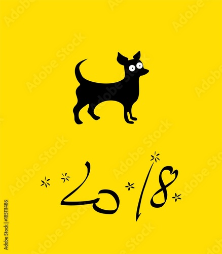 Year of The Dog. Chinese New Year 2018.