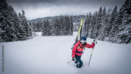 Ski mountaineering woman 