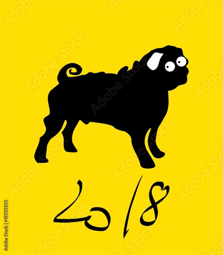 Year of The Dog. Chinese New Year 2018.